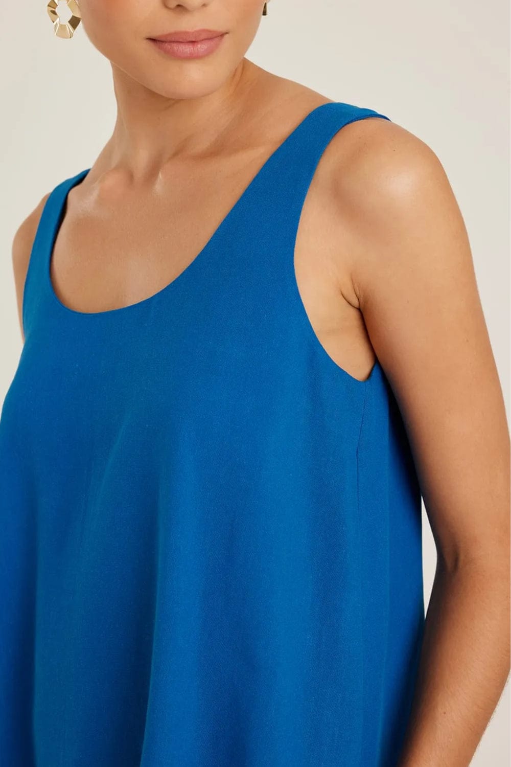 Lenny Niemeyer - Blusa Decote U Viscolinho Safira Azul