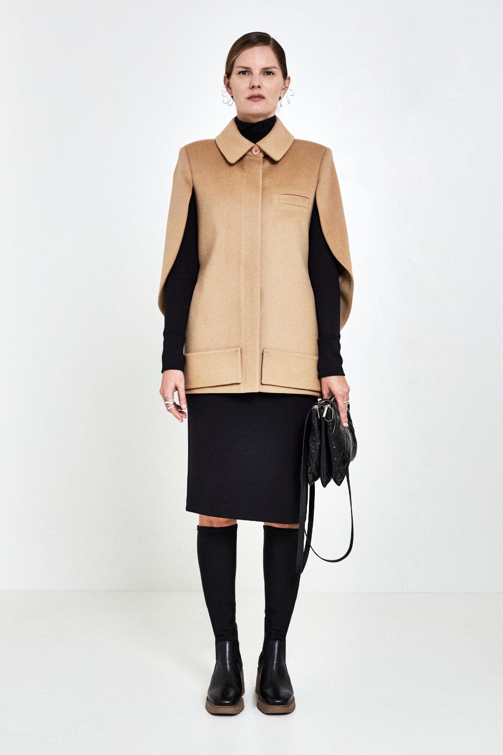 Glória Coelho - Blazer Casulo em Lã Caramelo