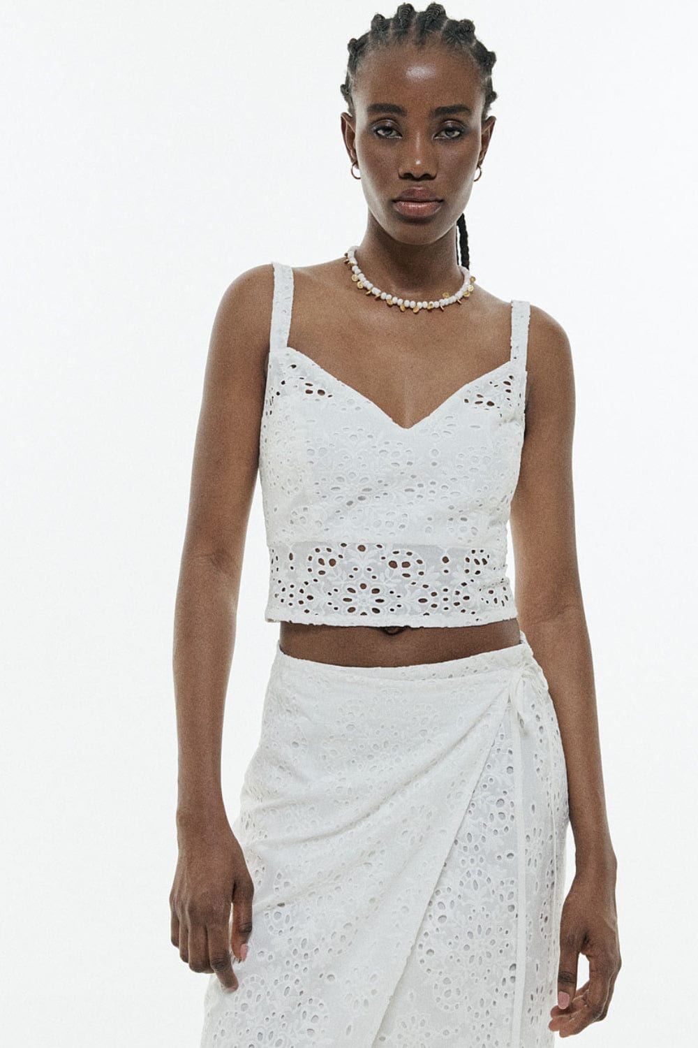 Access - Blusa Cropped Laise Off White