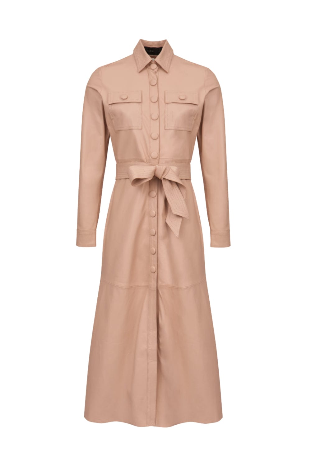 M Leal - Vestido Midi Chemisier Rosé Dior