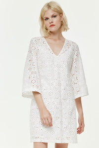 Access  - Vestido Curto Laise & Cristais Off White