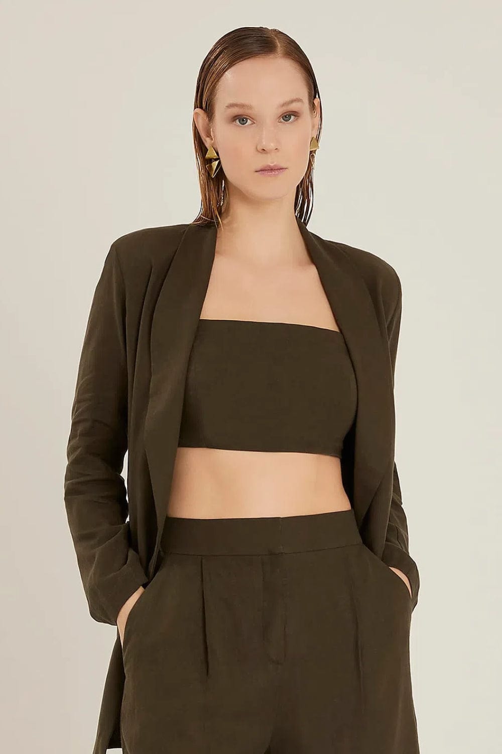 Lenny Niemeyer - Top Decote Reto Granito