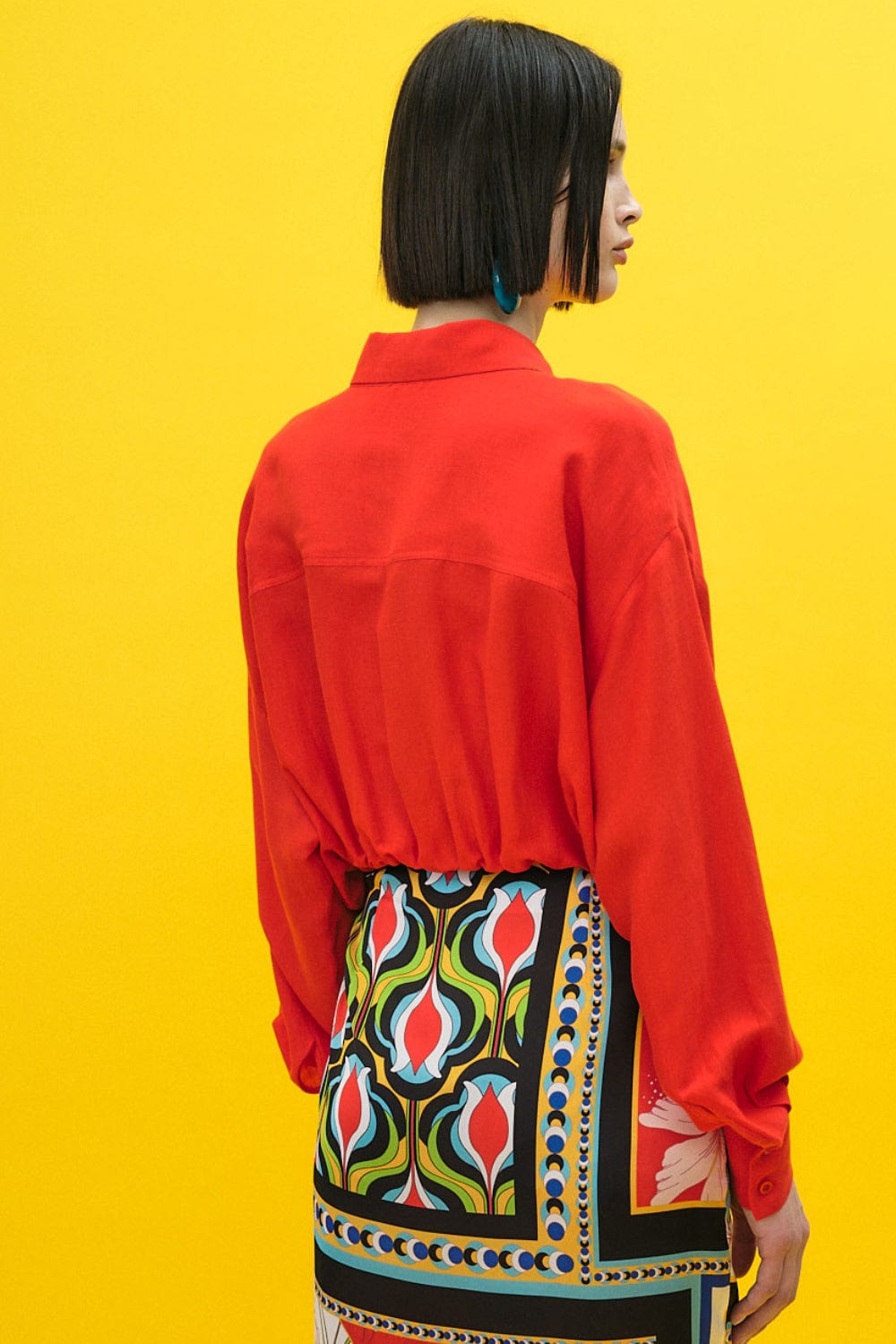 Access - Camisa Cropped Linho Coral