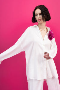 Access - Camisa de Manga Longa Oversized Off White