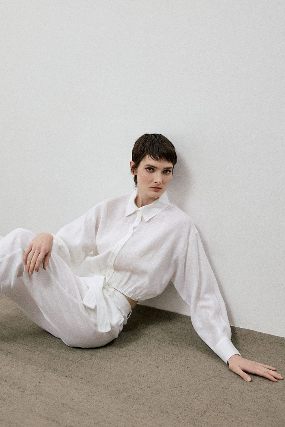 Access - Camisa Cropped Linho Off White