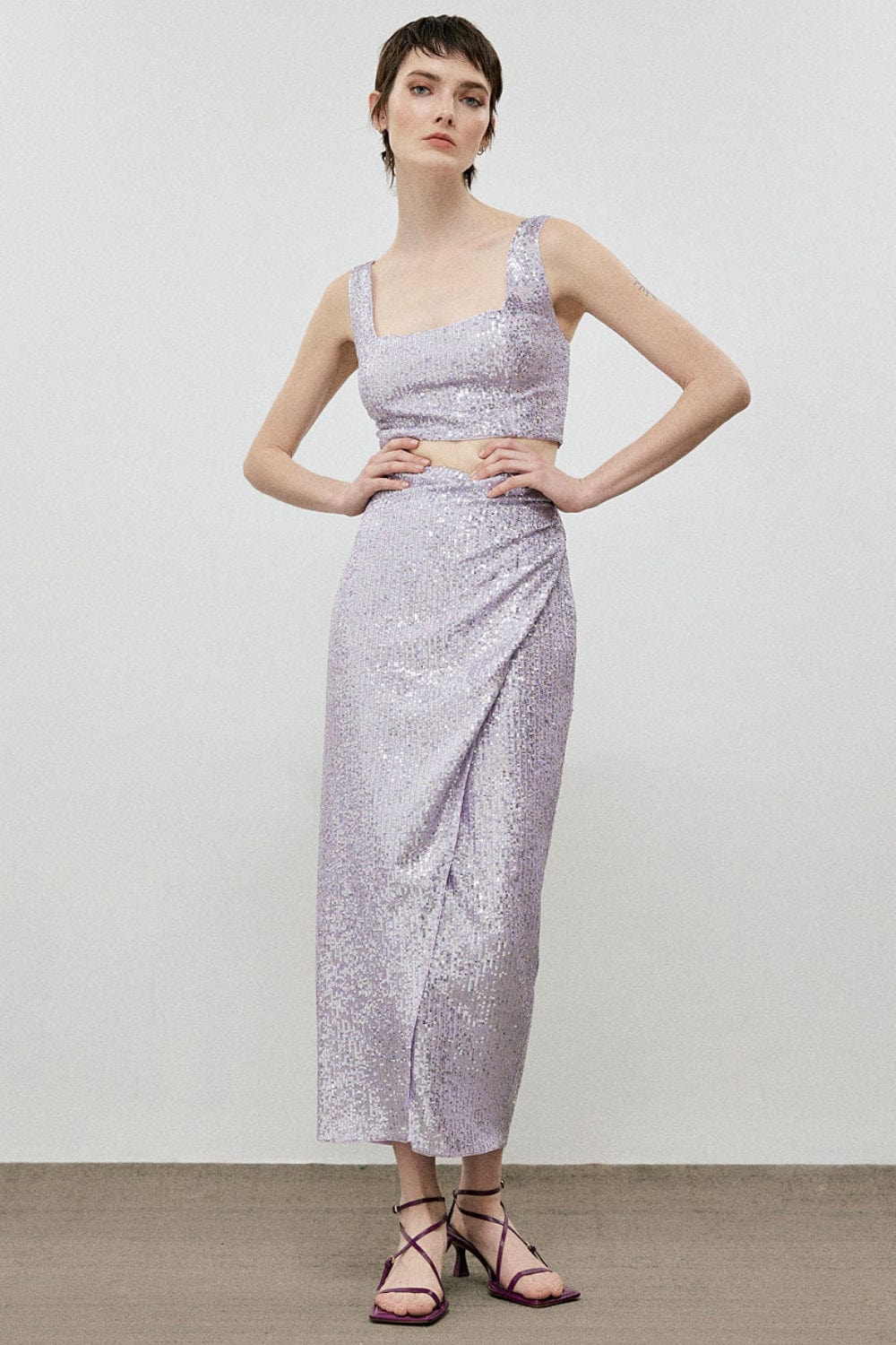 Access - Saia Midi Envelope Paetês Lilás