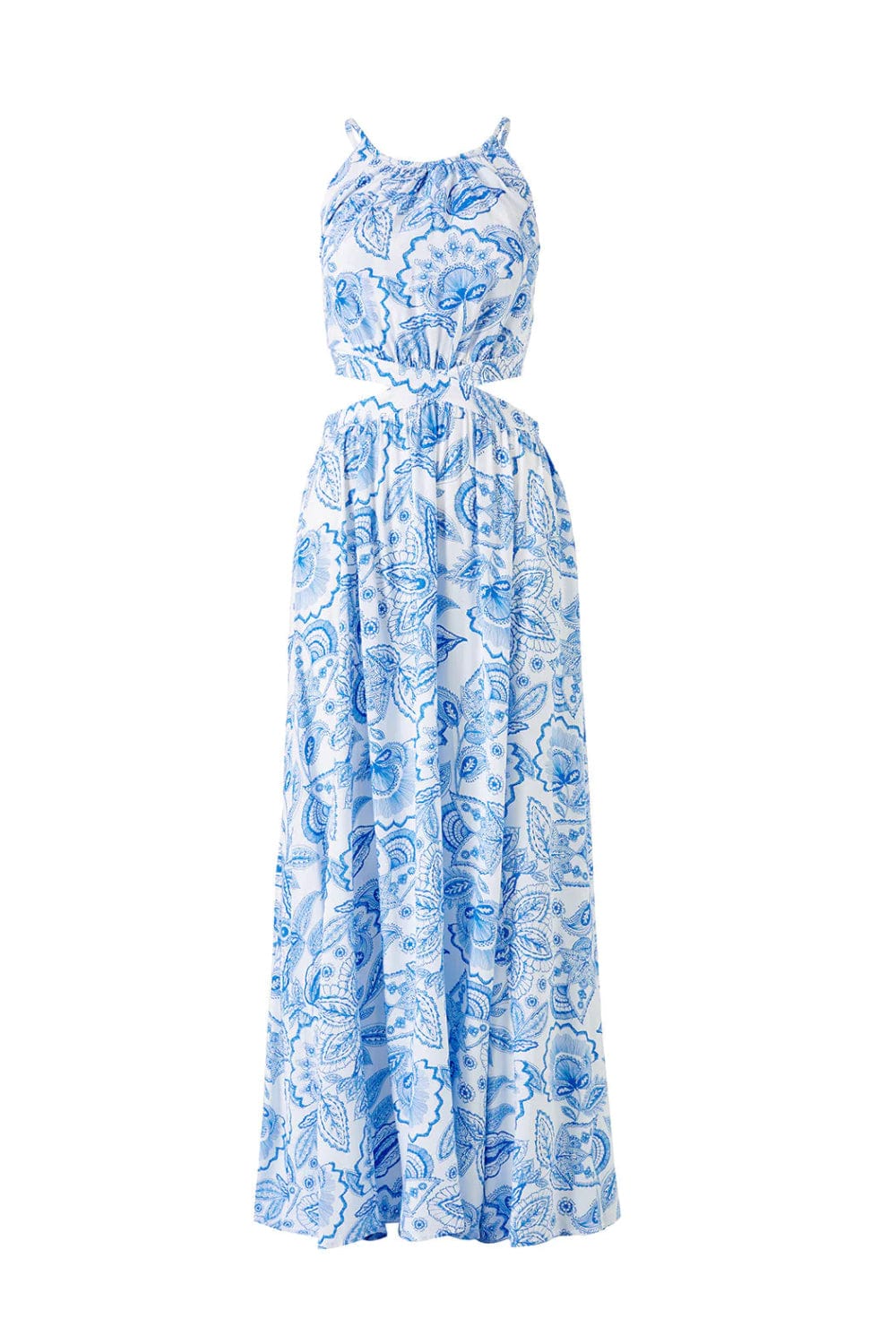 Melissa Odabash - Vestido Longo Duchness Azul & Branco Paisley Arabella