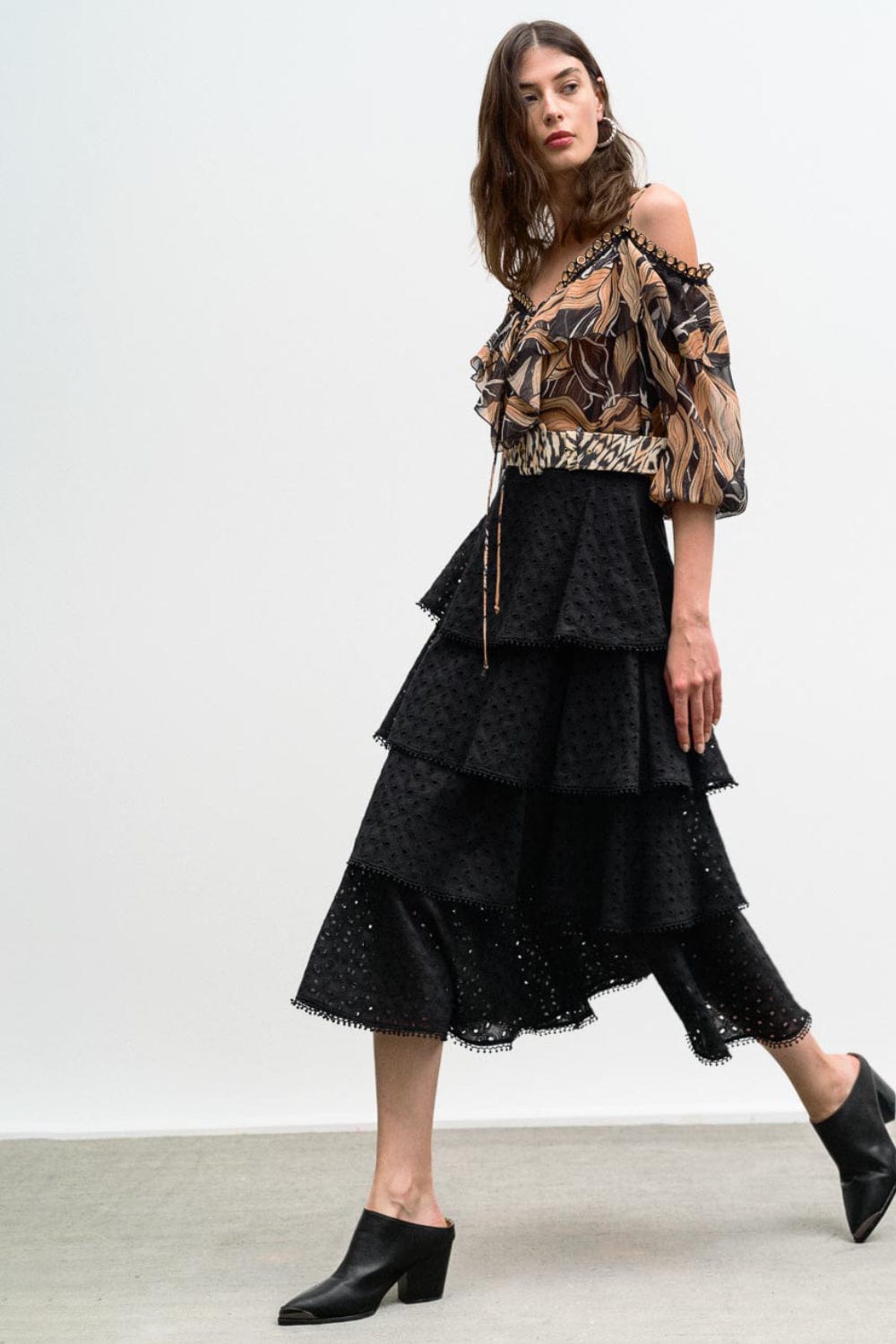 Spell - Saia Midi Laise Preto