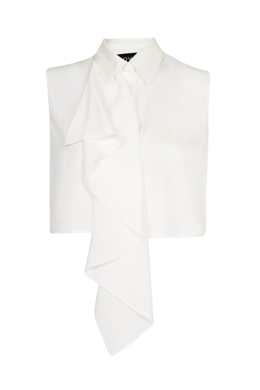 Coven - Camisa Cropped Crepe Elysia Off White