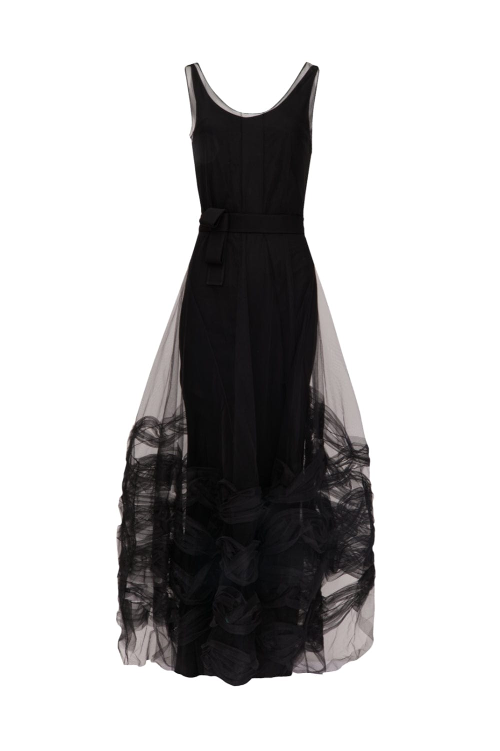 Glória Coelho - Vestido Longo Tule Labirinto Preto