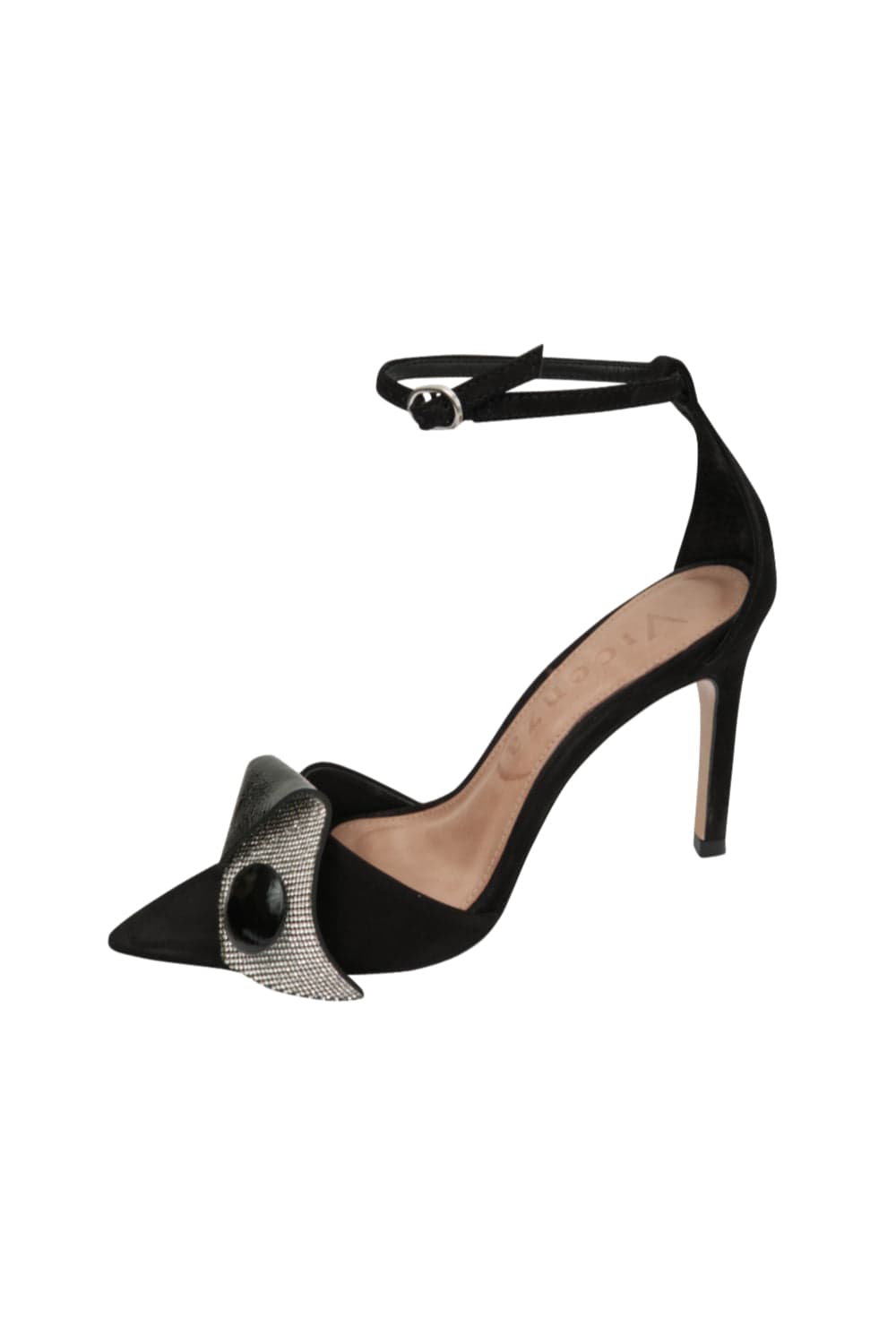 Vicenza - Sandália Nobuck Verniz Show Preto