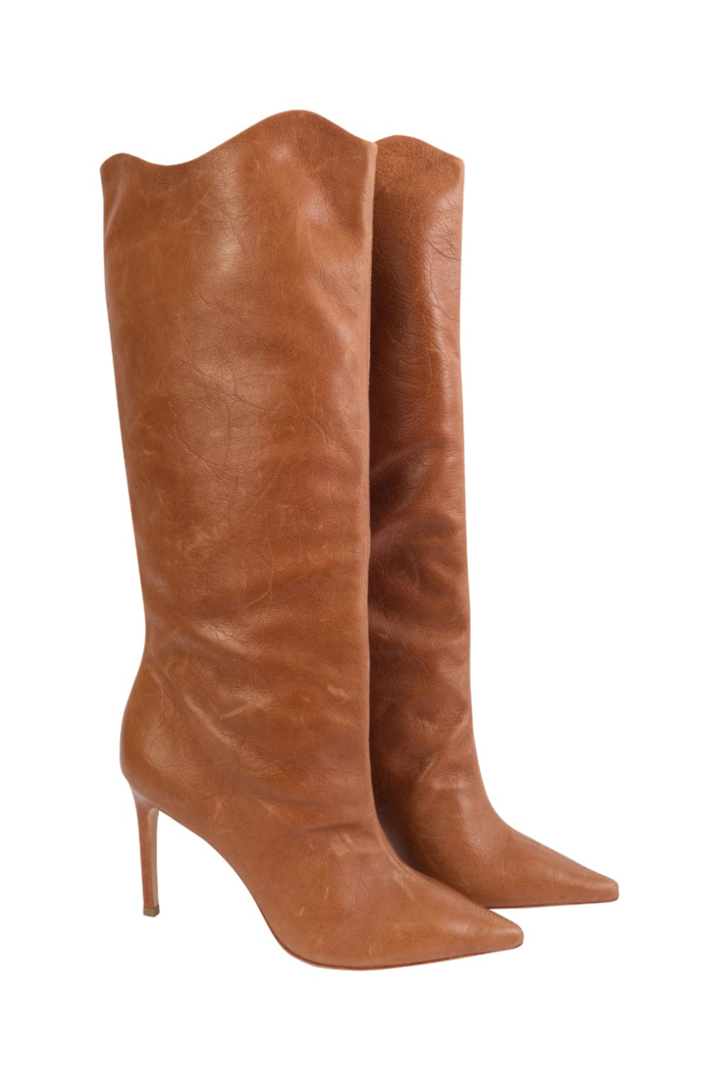 Vicenza - Bota Western Cano Alto Croco Soft Shine Brunette Caramelo