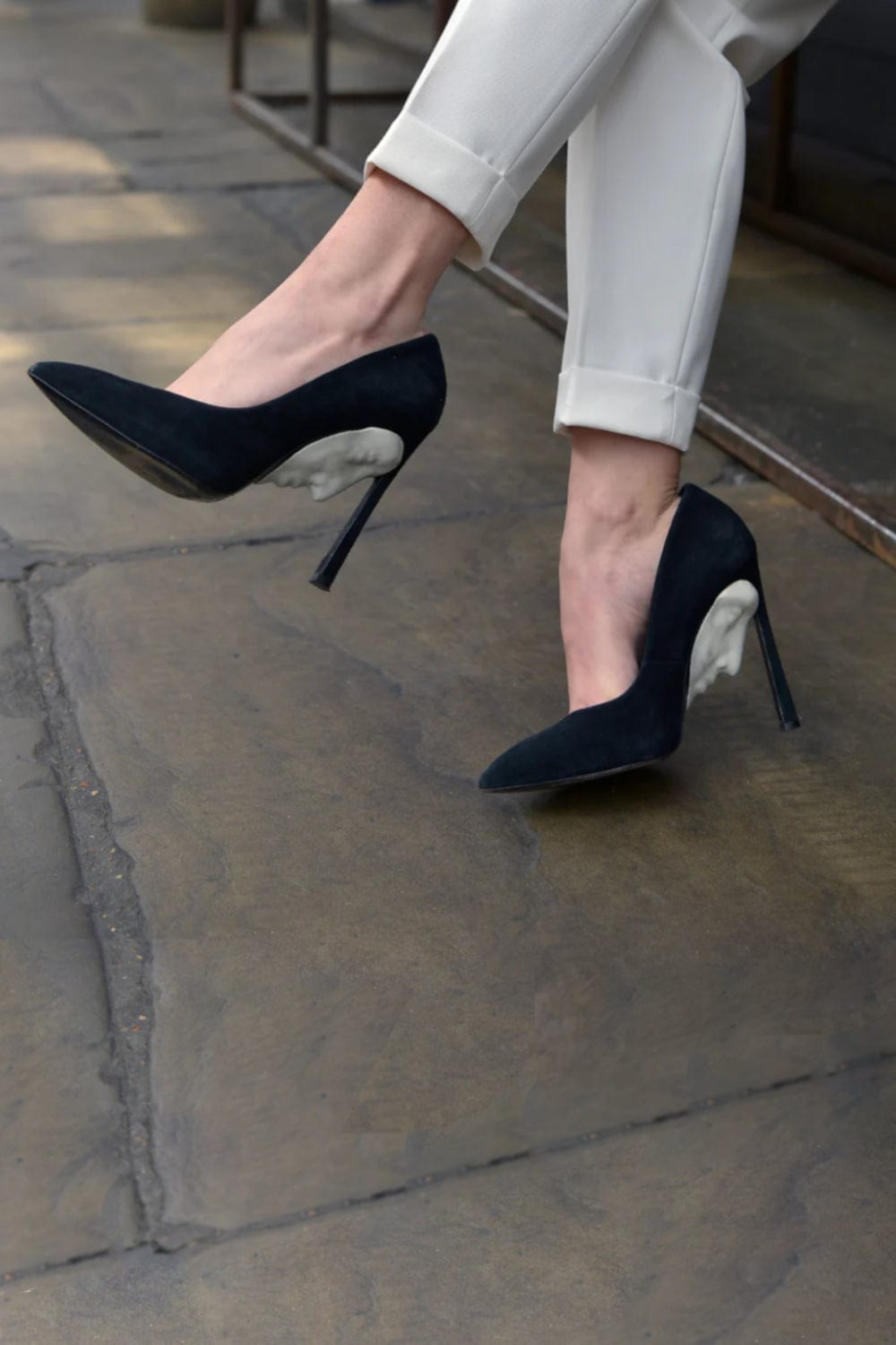 Ganor Dominic - Scarpin Camurça Apollo Preto