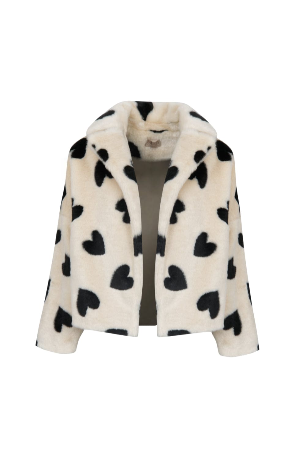 Jayley - Casaco Pêlo Sintético Heart Print