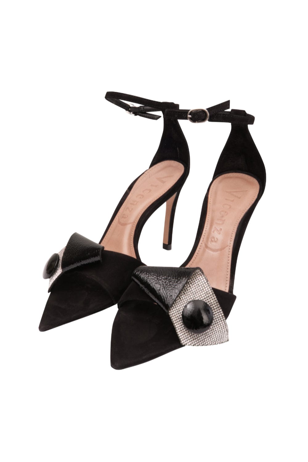 Vicenza - Sandália Nobuck Verniz Show Preto