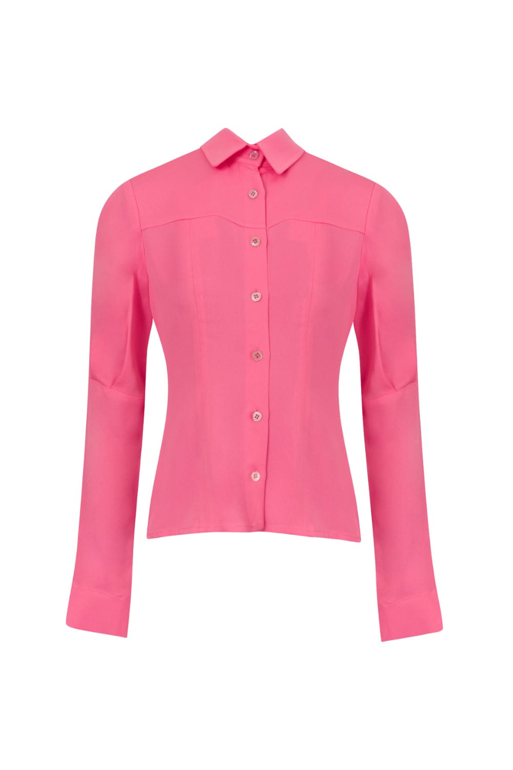 Glória Coelho - Camisa Manga Longa Medieval Cassia Avila Rosa