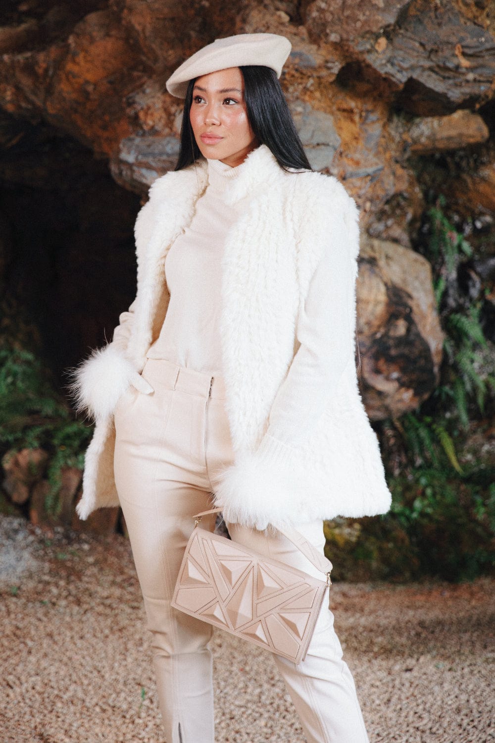 Alex Max - Colete 3/4 Sintético Bege