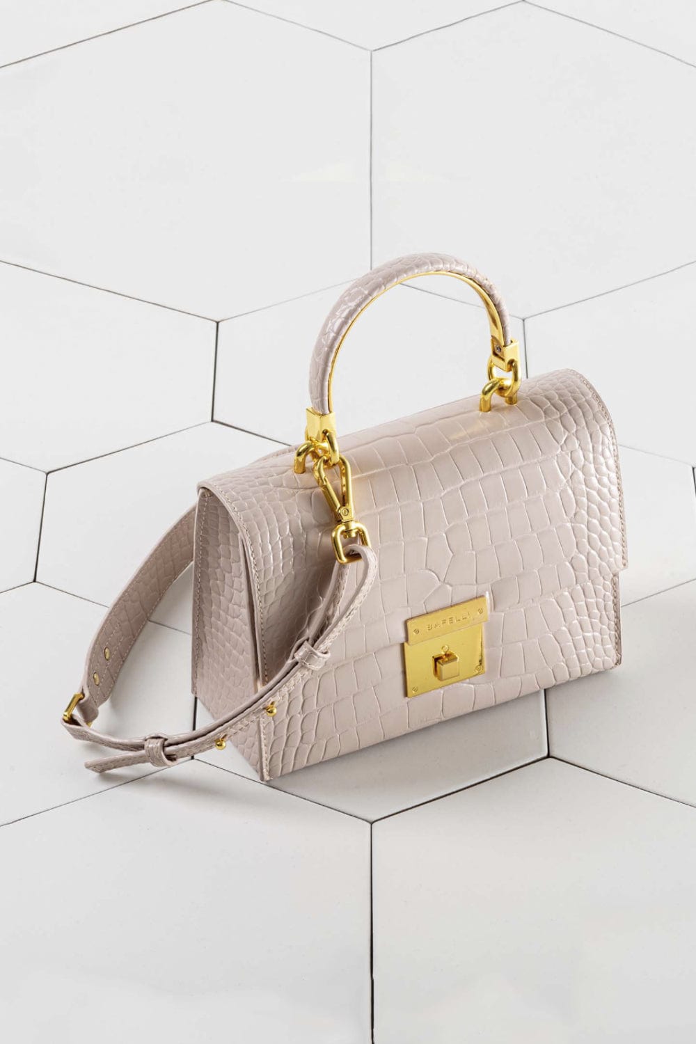 Bolsa Kate de Couro 3 alças Rosa