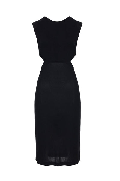 Lenny Niemeyer - Vestido Midi Cintura Vazada Preto