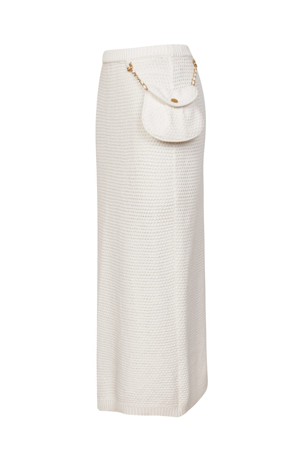 Coven - Saia Midi Tricot com Bolsa Removível Branco