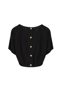 Access - Blusa Cropped Manga Curta Preto