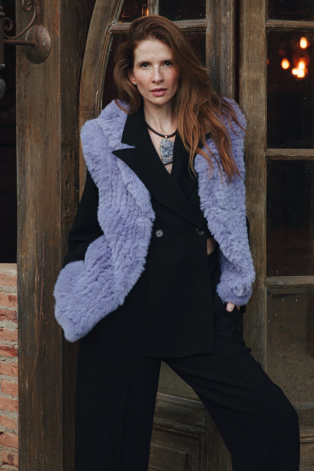 Alex Max - Colete 3/4 Sintético Lilás