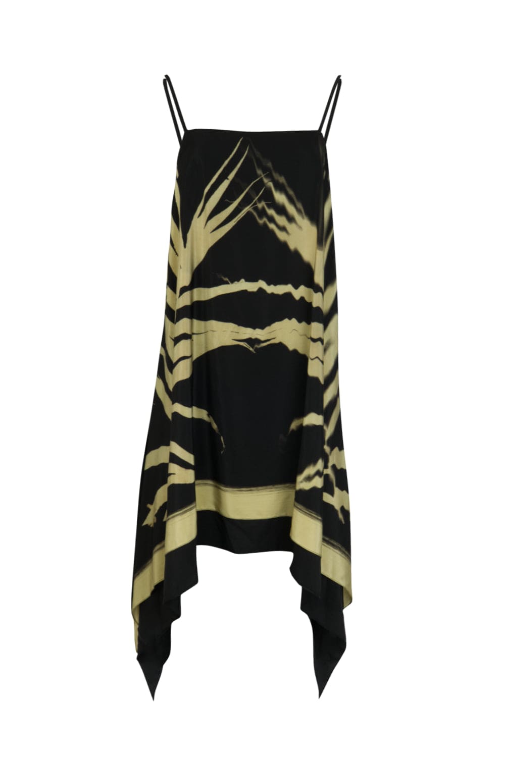 Lenny Niemeyer - Blusa Alça Fina Sobreposição Seda Reflexo