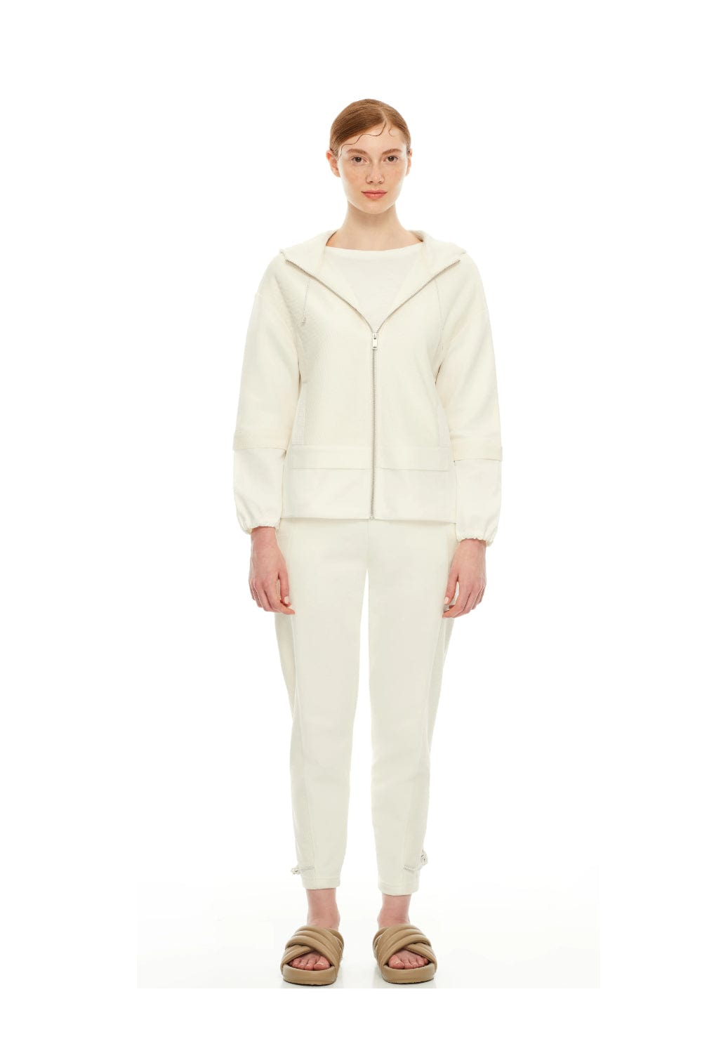 Quo Pure Touché - Blusa Manga Longa com Capuz Ekva  Off White