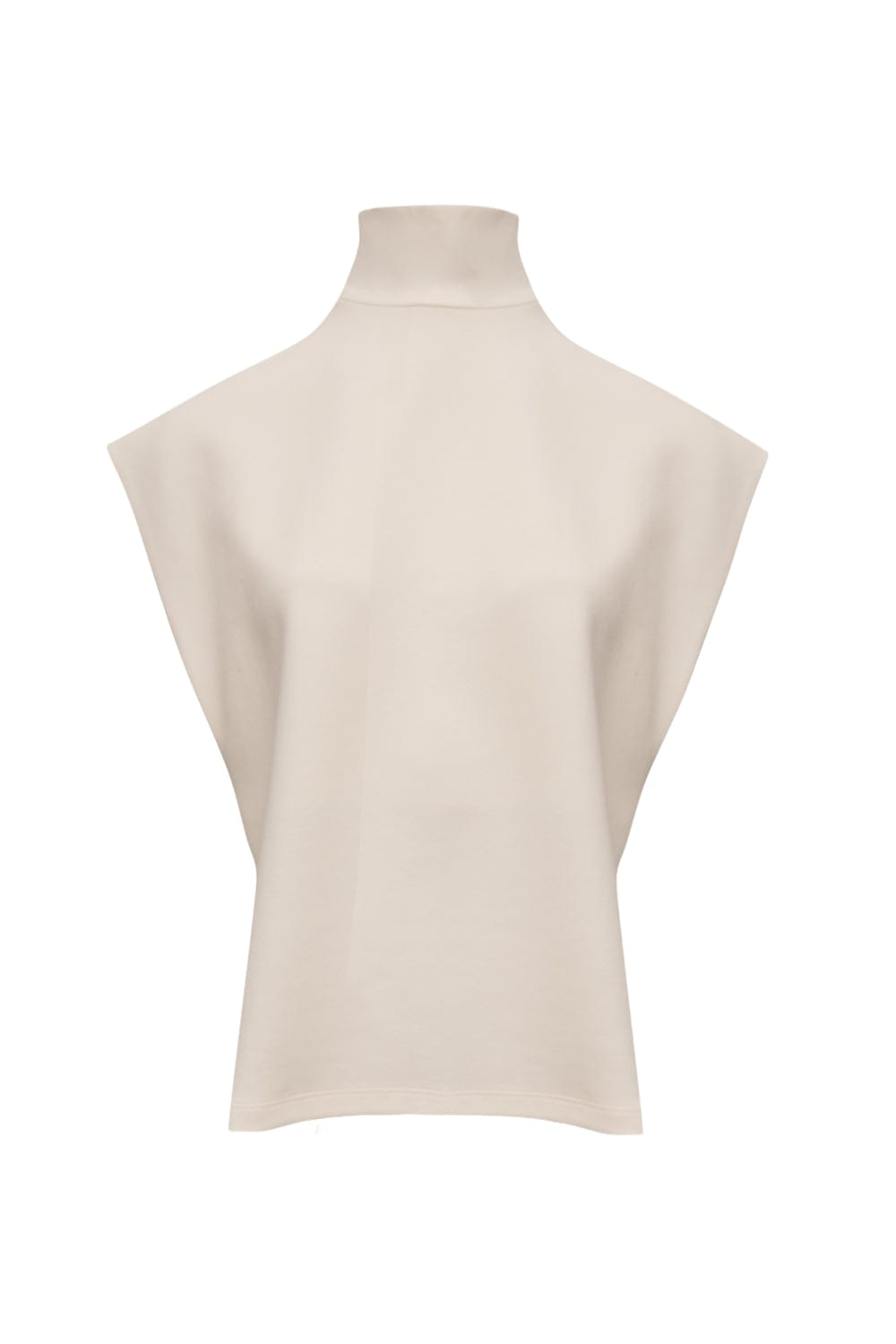 Glória Coelho - Blusa sem Manga Gola Rolê Isabella Fiorentino Off White