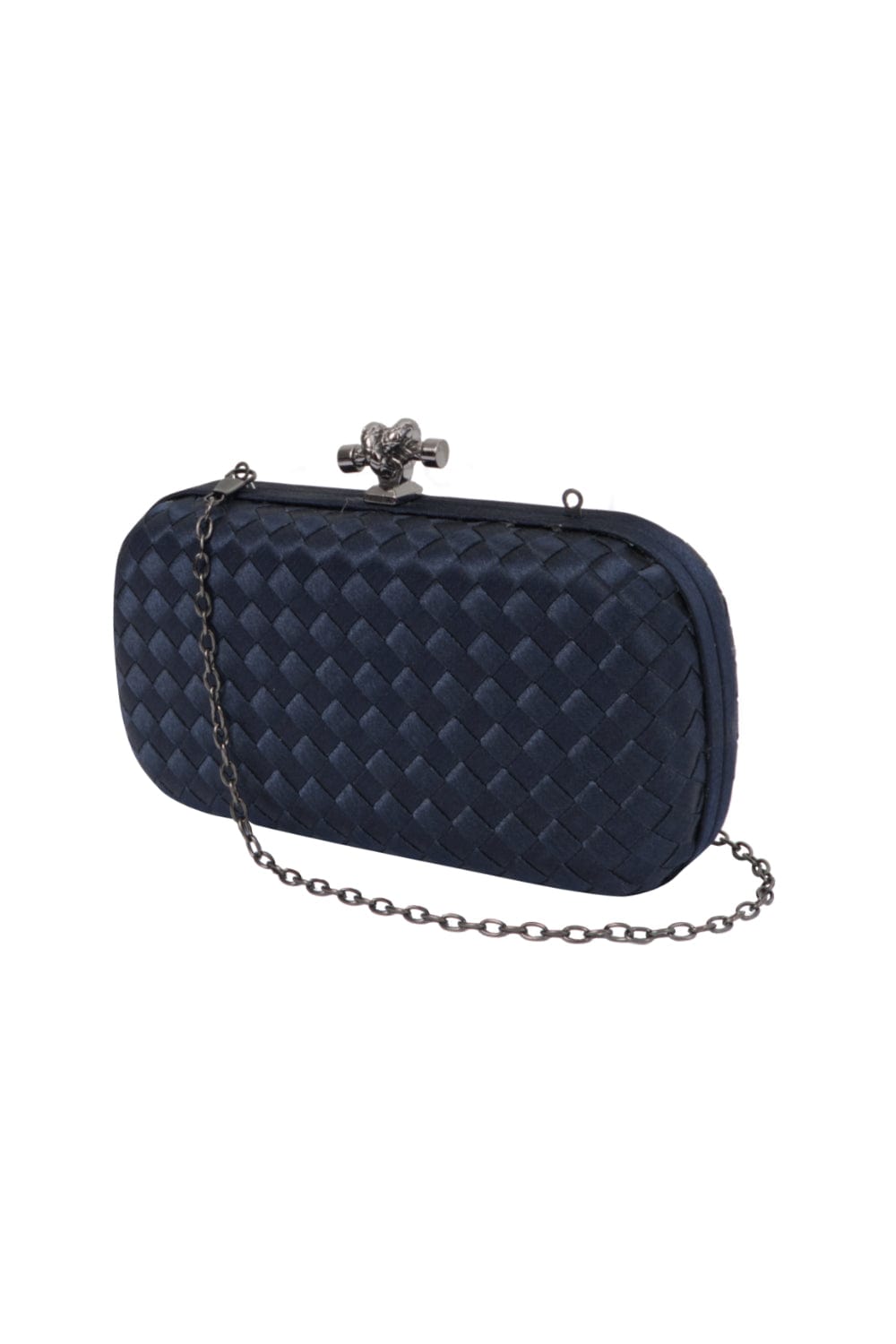 Bolsa Clutch Nou Trançada Azul Marinho
