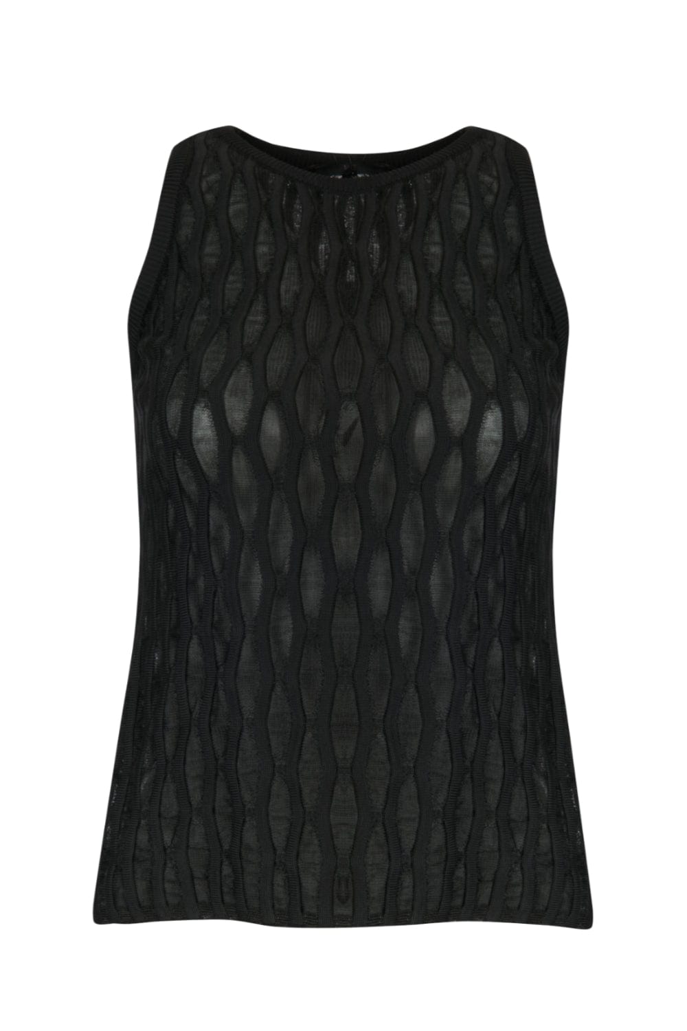 Coven - Blusa sem Manga Tricot Caminhos Preto