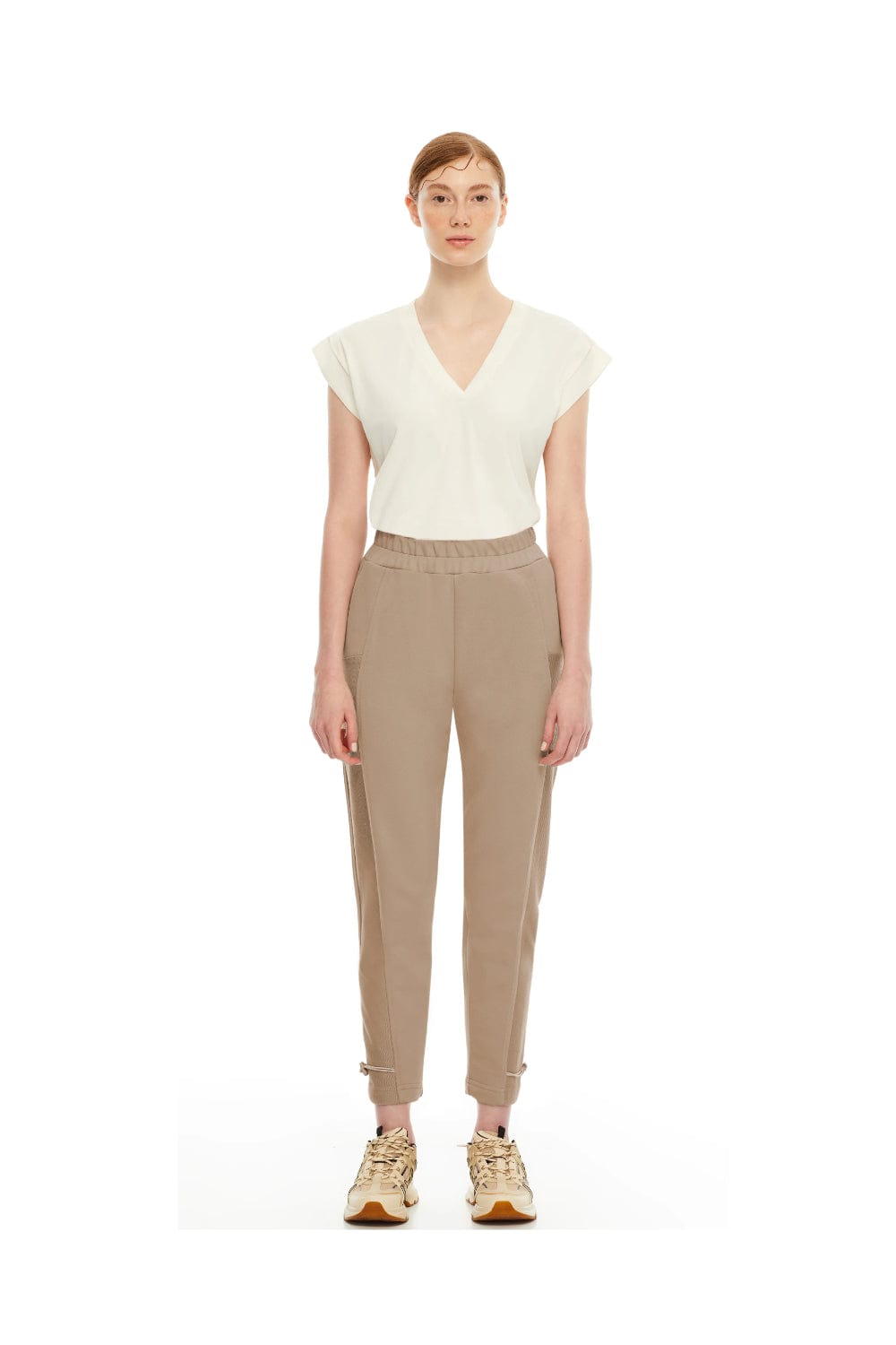 Quo Pure Touché - Calça Jogger Jalinda Bege