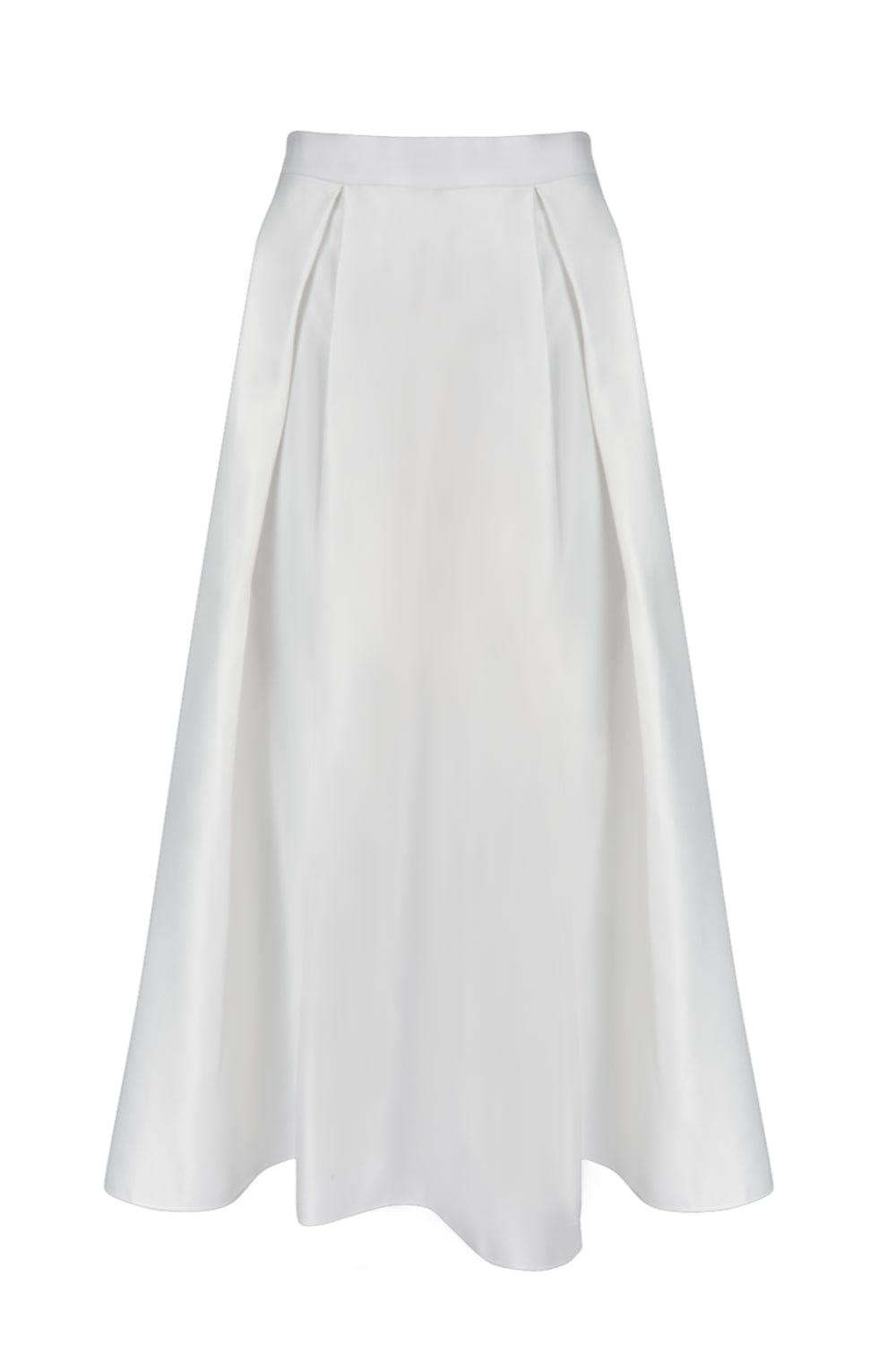 Glória Coelho - Saia Longa Anos 50 Cetim Off White