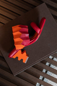 Ryzí - Tamanco Gamora Heels Vermelho e Laranja