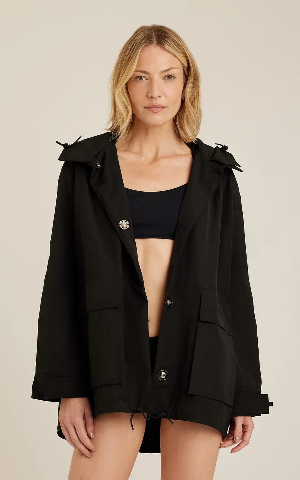 Lenny Niemeyer - Casaco Náutico com Capuz Preto