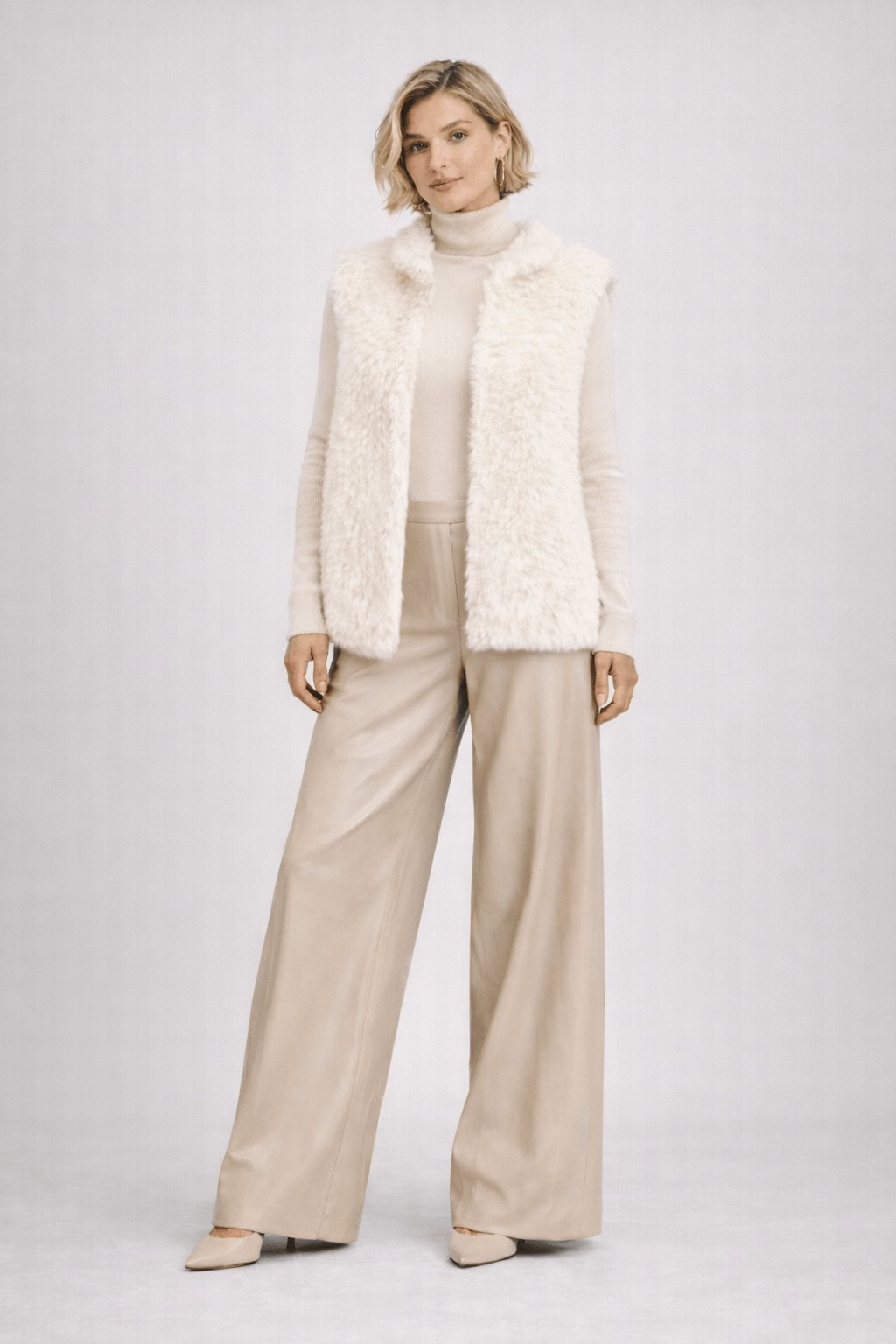 Alex Max - Colete 3/4 Sintético Bege