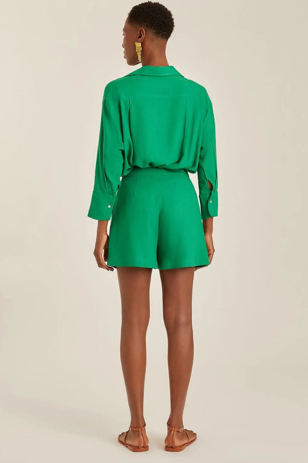 Lenny Niemeyer - Short Viscolinho Alfaiataria Verdant Verde