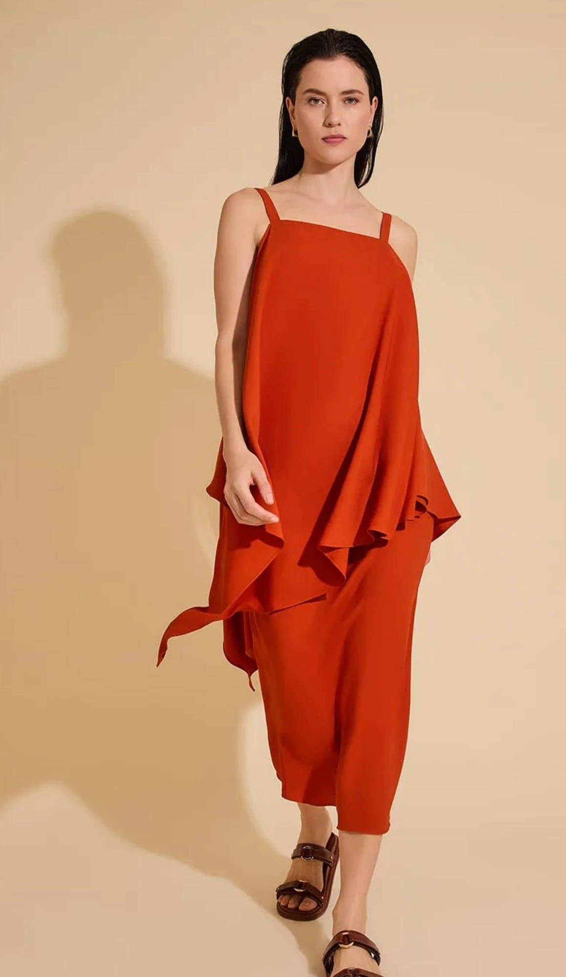 Lenny Niemeyer - Vestido Midi Camadas Sobreposta Curcuma