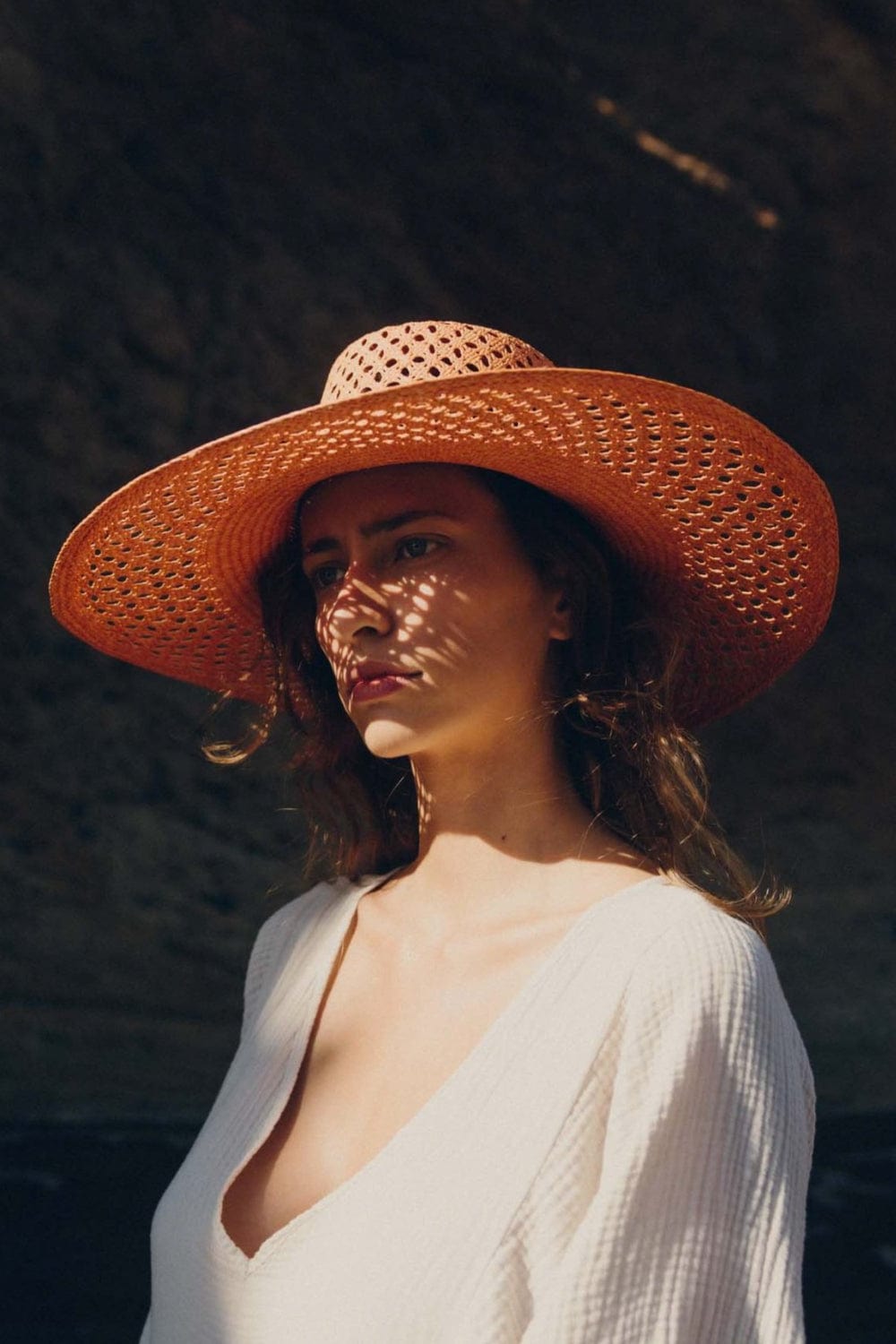 Van Palma - Chapéu de Palha Natural Opale JR 1 Laranja