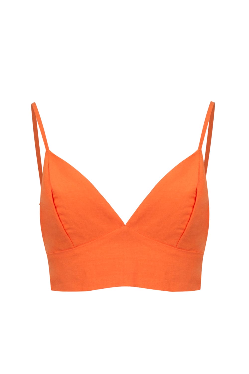 L'Cecci - Top Estruturado Viscolinho Laranja