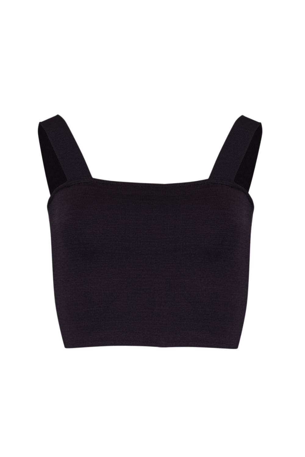 Viviane Furrier - Blusa Cropped Tricot Cobogó Azul Marinho