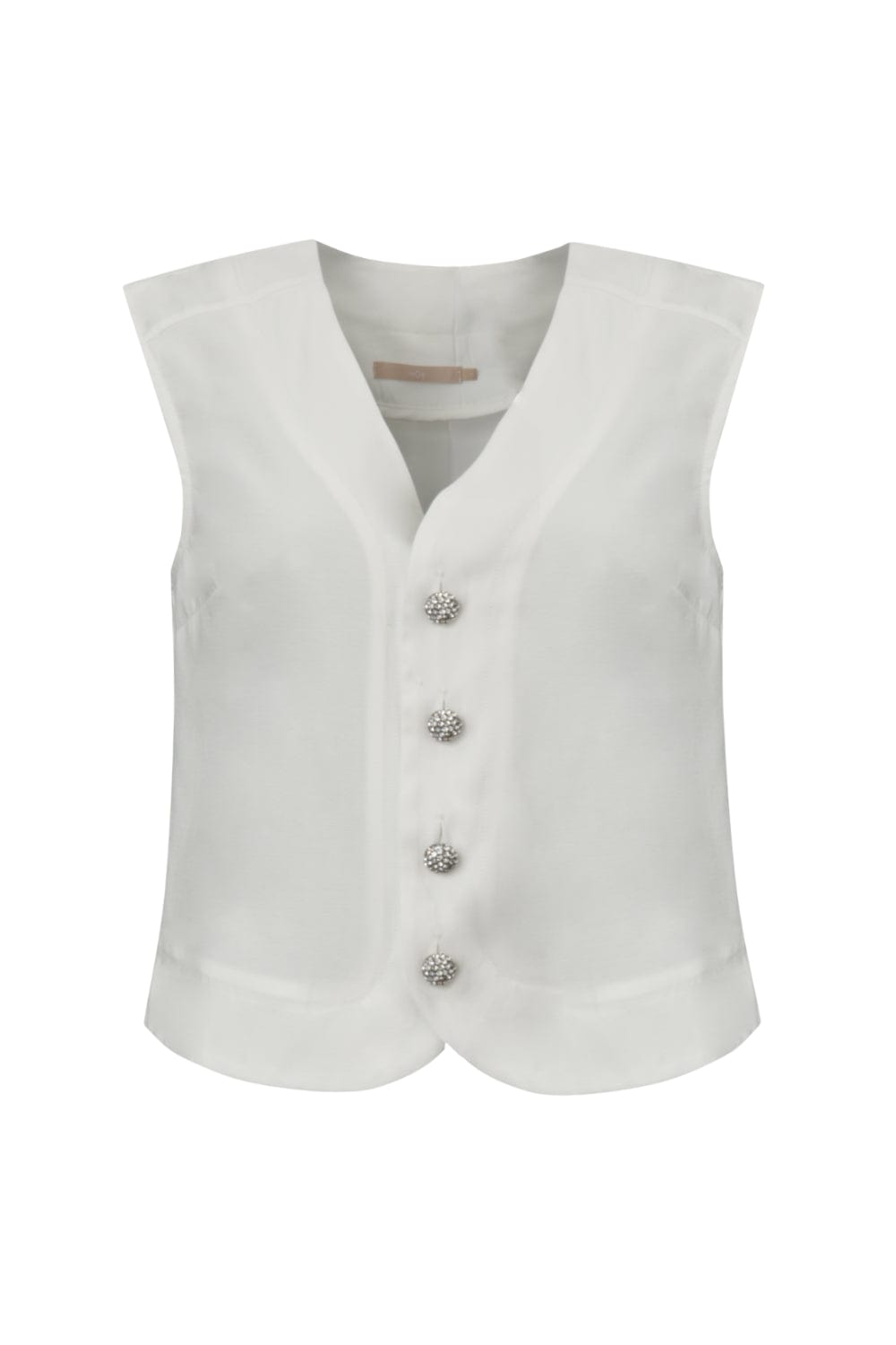 Mob - Colete Alfaiataria Detalhe Botões Off White