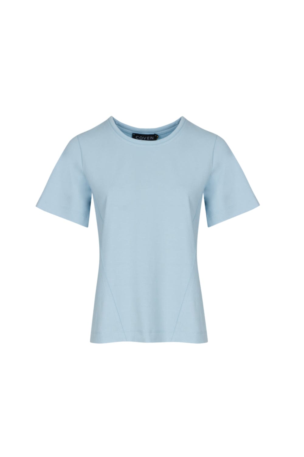 Coven - Blusa Manga Curta Malha Stretto Azul Claro