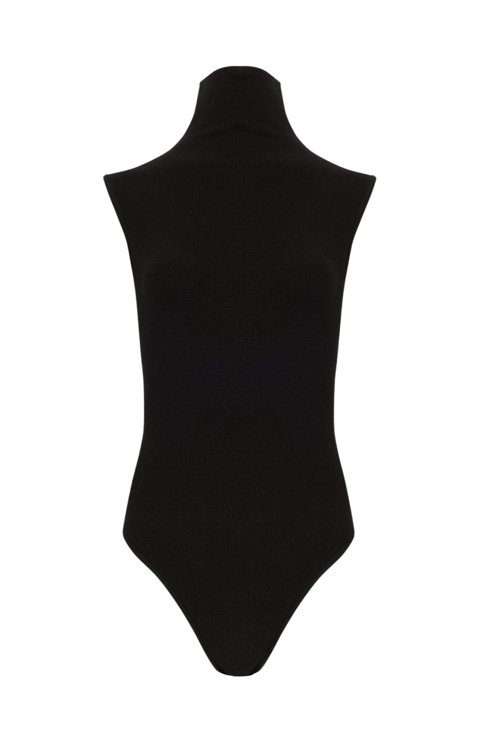 Lenny Niemeyer - Bodysuit Sem Manga Tricot Gola Alta Preto