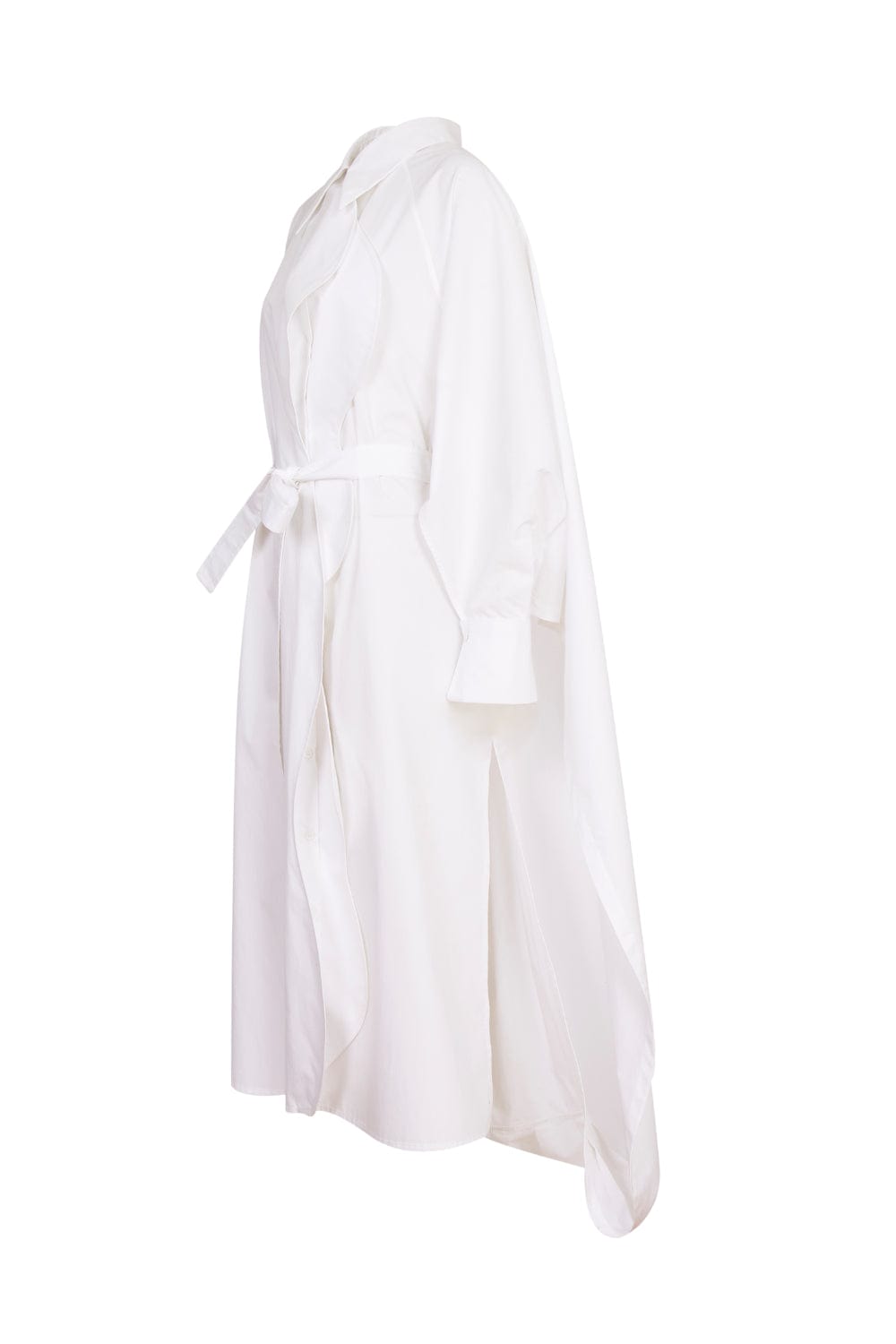 Coven - Vestido Chemisier Longo Ice Algodão Curvas Off White