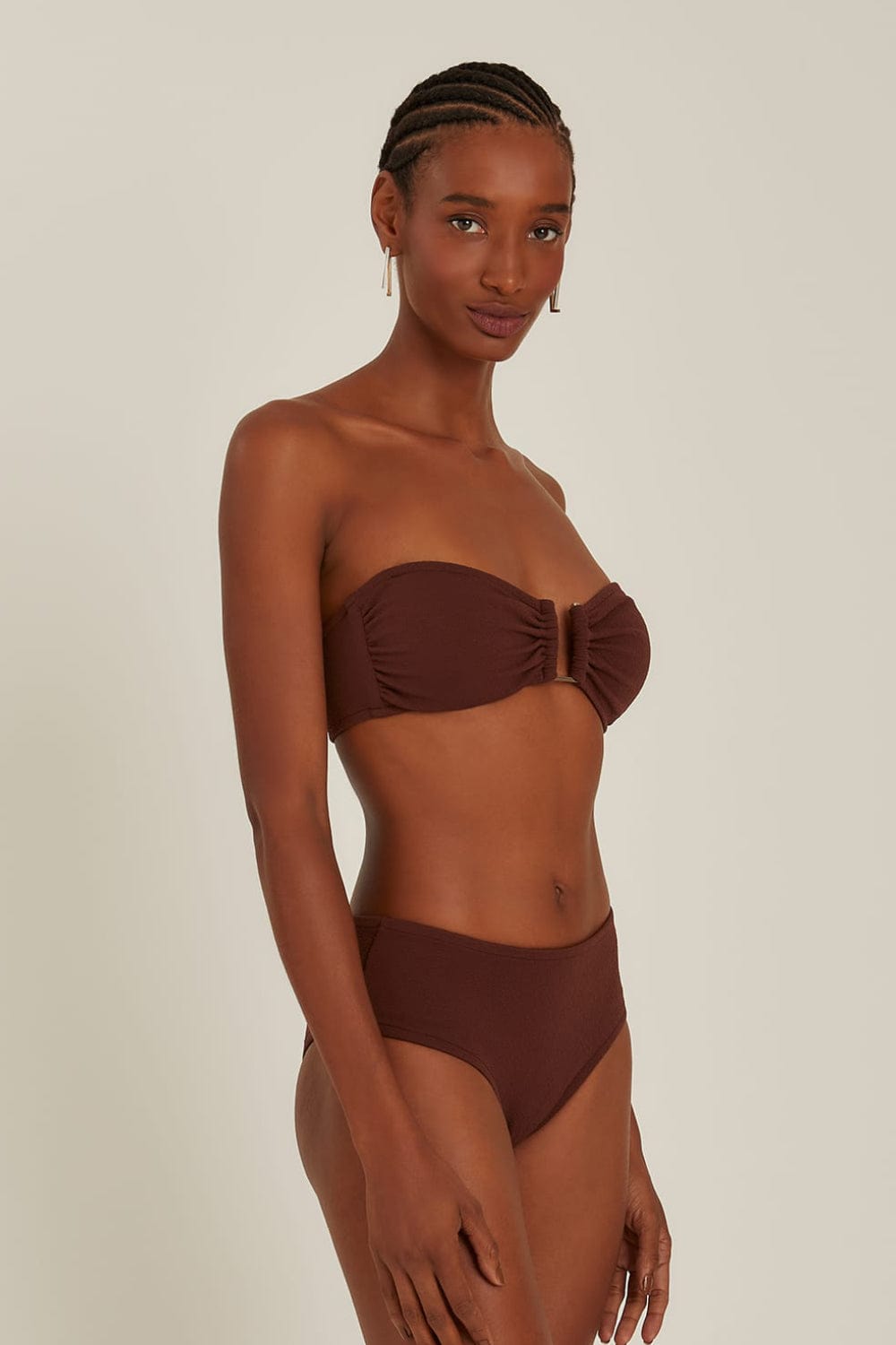Lenny Niemeyer - Sutiã Bandeau Rita Marrom Café