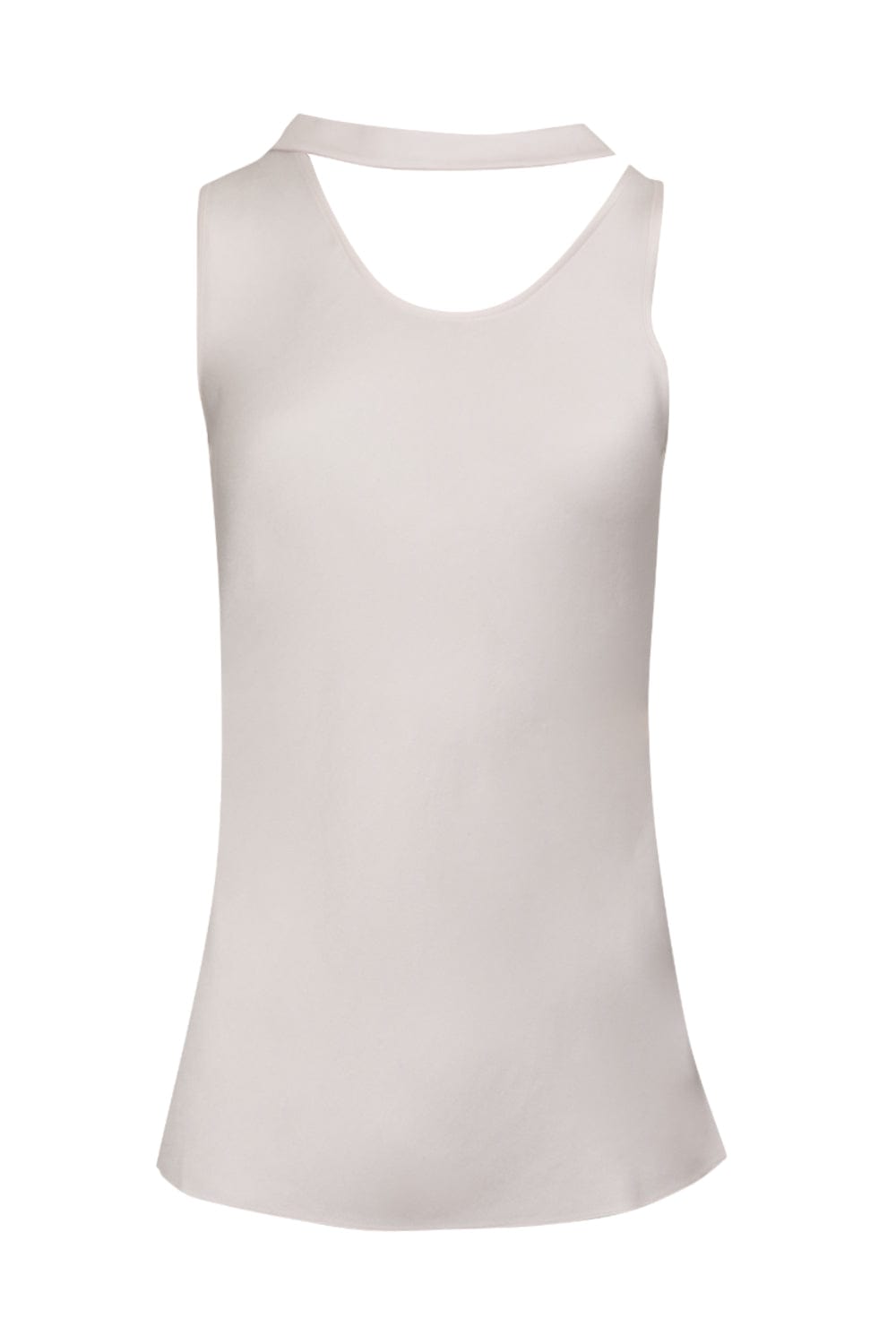 Glória Coelho - Blusa sem Manga Gola Assimétrica I1029 Off White