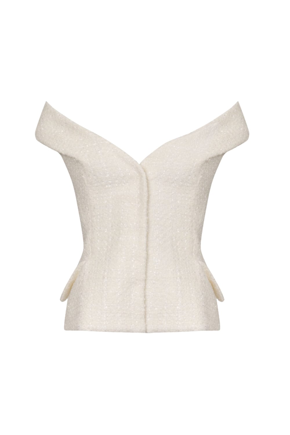 Glória Coelho - Blusa sem Manga Tweed P637 Off White