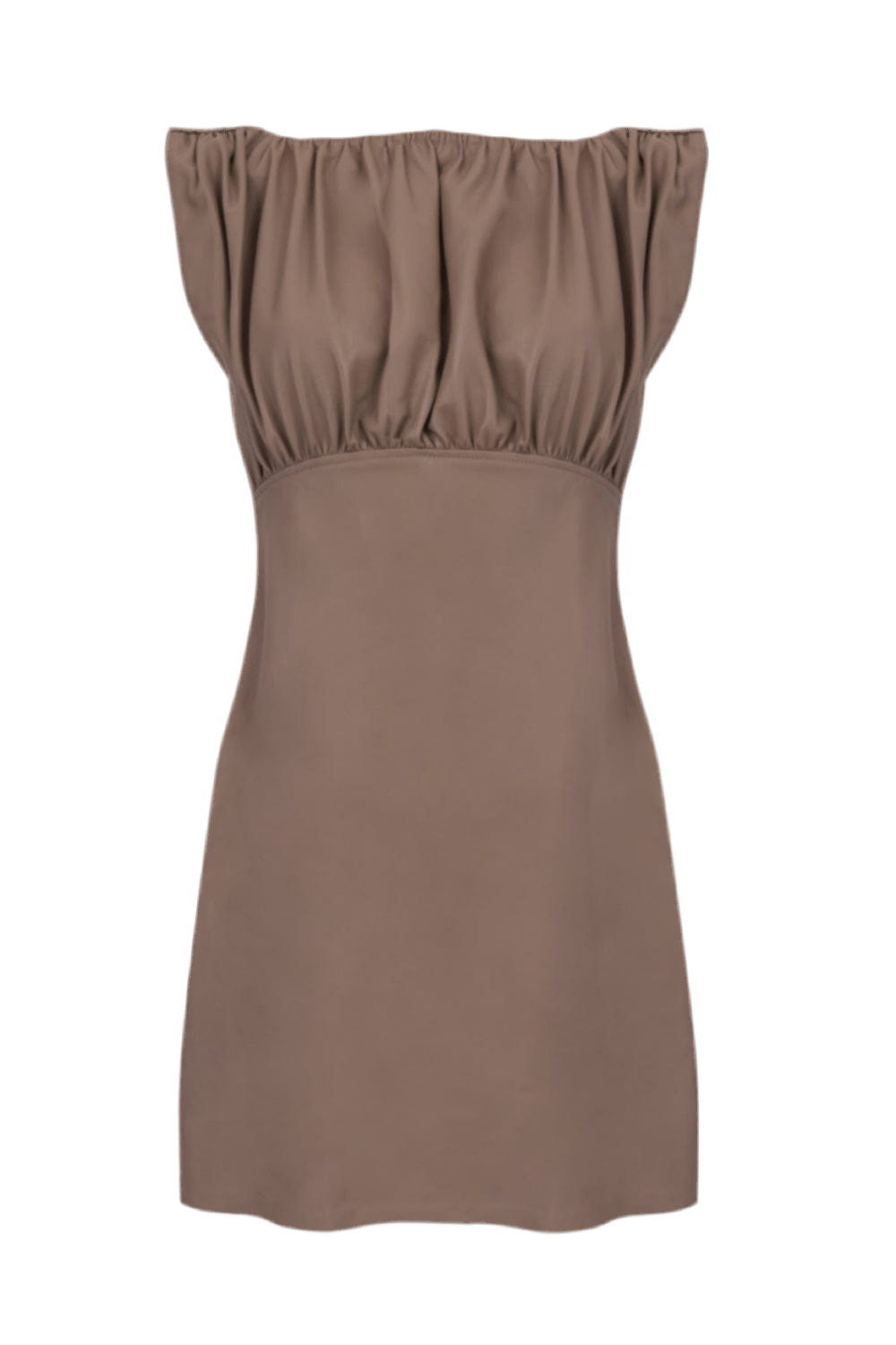 M Leal - Vestido Mini Bluse Couro Fendi