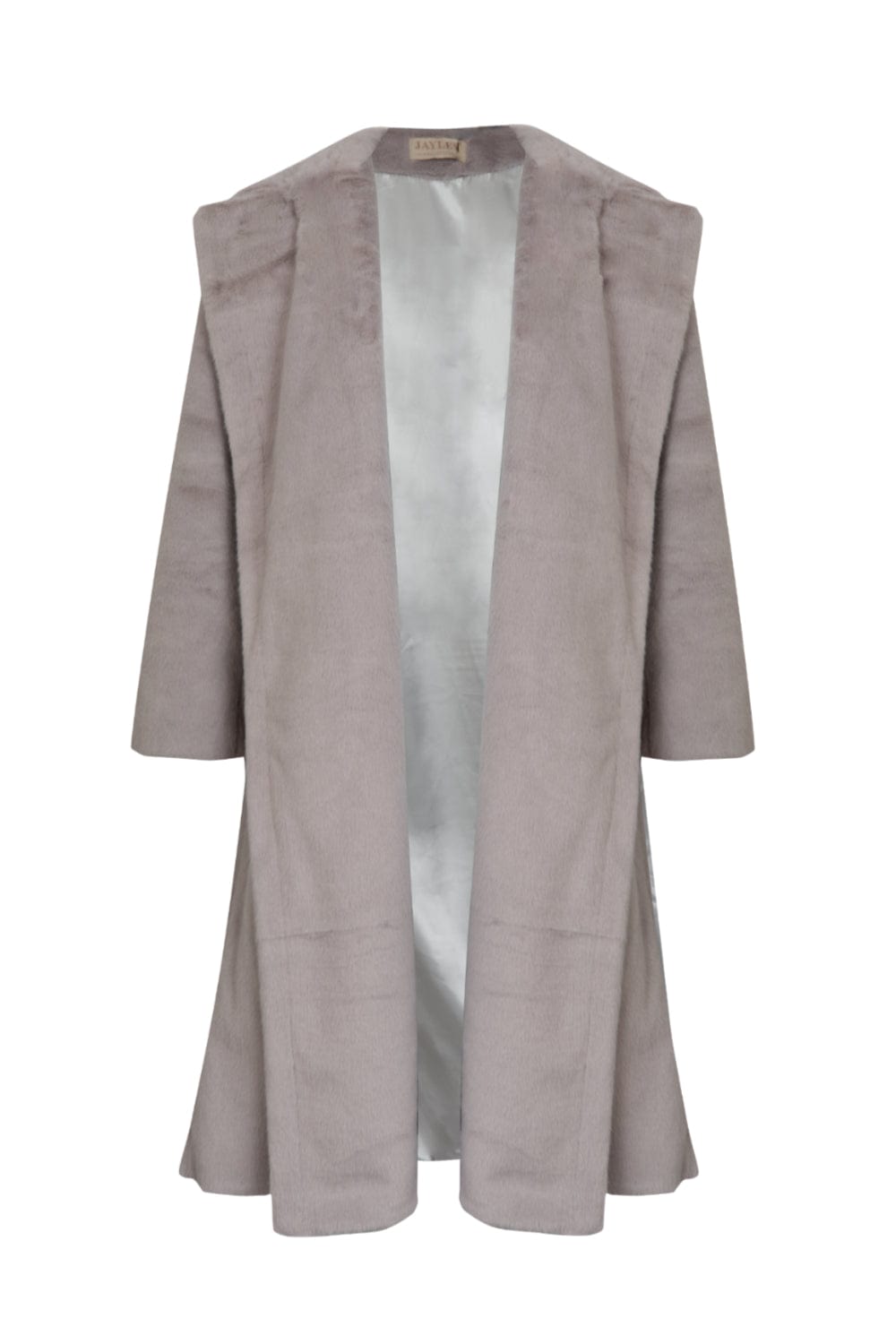 Jayley - Sobretudo Pêlo Sintético 7/8 Cinza